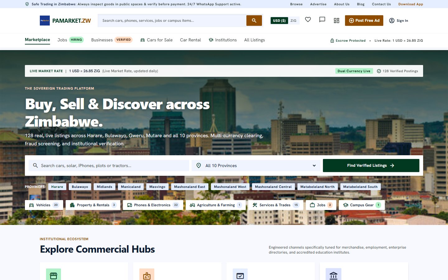 PaMarket website home page